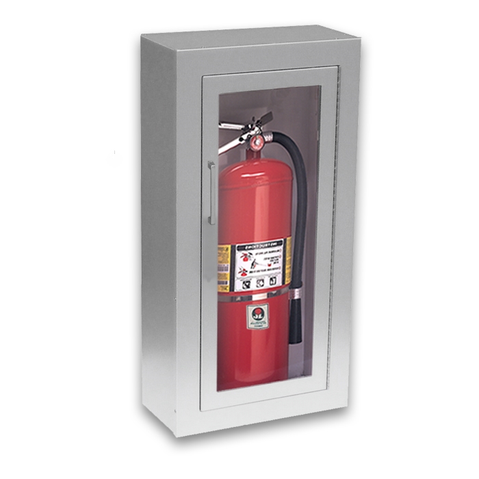 JL Academy Aluminum 2023F10 Surface Mounted 20 lbs. Fire Extinguisher  Cabinet